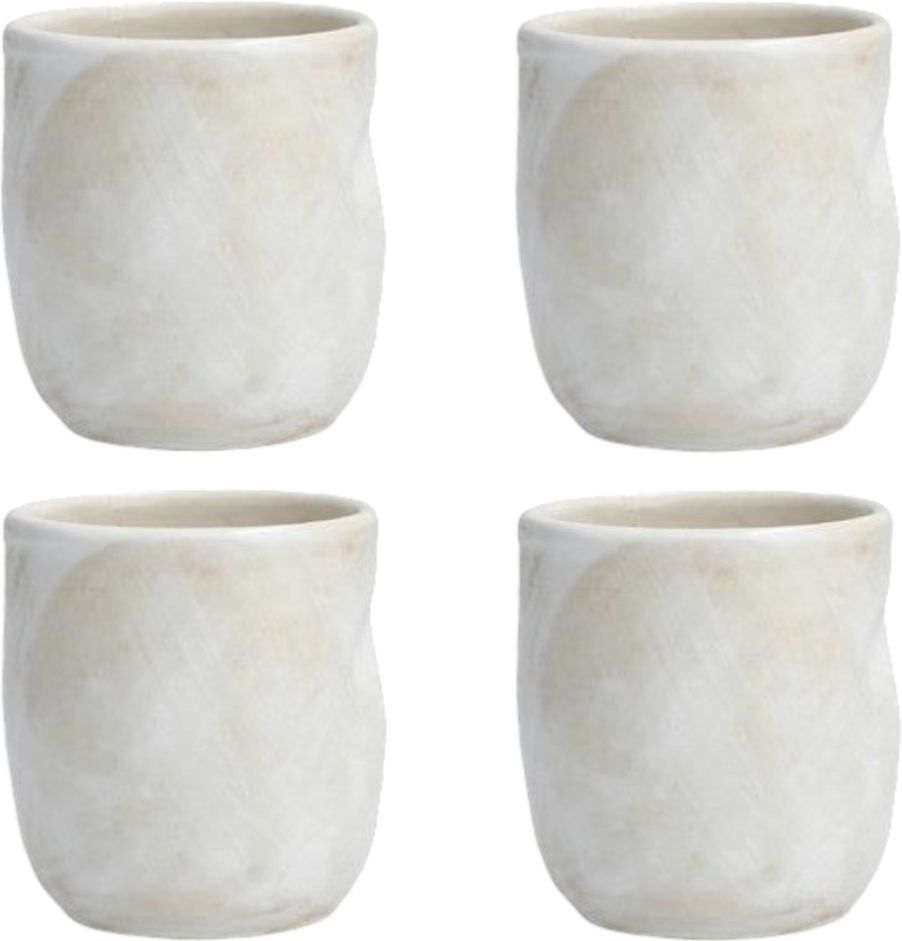 Fortessa - 8 Oz Estela White Coffee Cup, Pack of 4 (Collection No 2) - CT.2.WH.ESTE.08