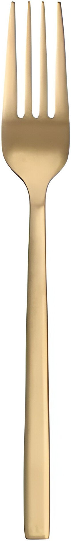 Fortessa - 8.25" Arezzo Brushed Gold Titan PVD Table Forks, Pack of 12 - 1.9B.165.00.002