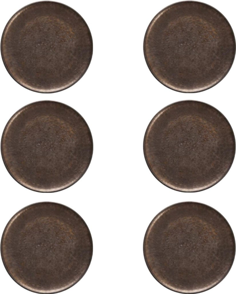 Fortessa - 8.7" Nivo Metallic Salad Plate Flat Coupe, Pack of 6 - D752.022.0000