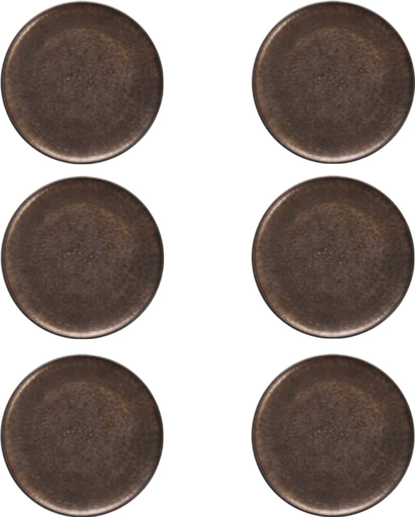 Fortessa - 8.7" Nivo Metallic Salad Plate Flat Coupe, Pack of 6 - D752.022.0000