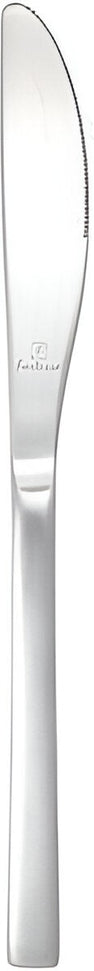 Fortessa - 8.75" Arezzo Stainless Steel Brushed Solid Handle Table Knives, Pack of 12 - 1.5B.165.00.005