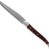 Fortessa - 9.25" Provencal Dark Wood Handle Non-Serrated Steak Knife, Pack of 6 - 1.5.STK.NS.247