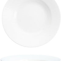 Fortessa - Amanda 16 Oz White Embossed Pasta Bowl, Pack of 24 - 7000.FFD.15N