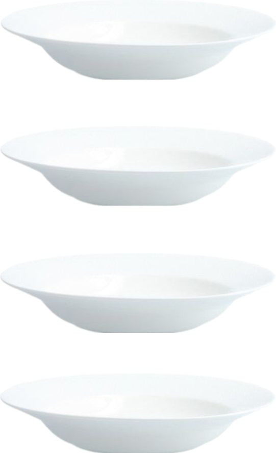 Fortessa - Amanda 16 Oz White Embossed Pasta Bowl, Pack of 4 - 7000.FFD.15N