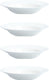 Fortessa - Amanda 16 Oz White Embossed Pasta Bowl, Pack of 4 - 7000.FFD.15N