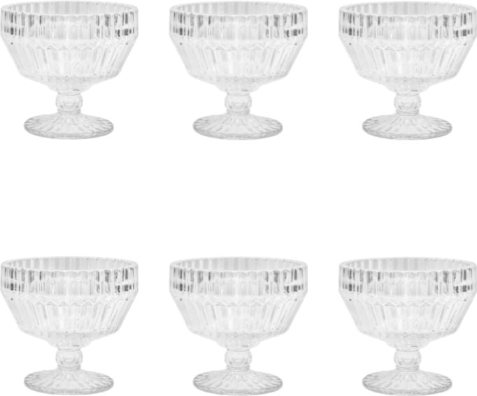 Fortessa - Archie Clear 10 Oz Footed Dessert Bowl, Pack of 6 - ARCHIE.CL.02