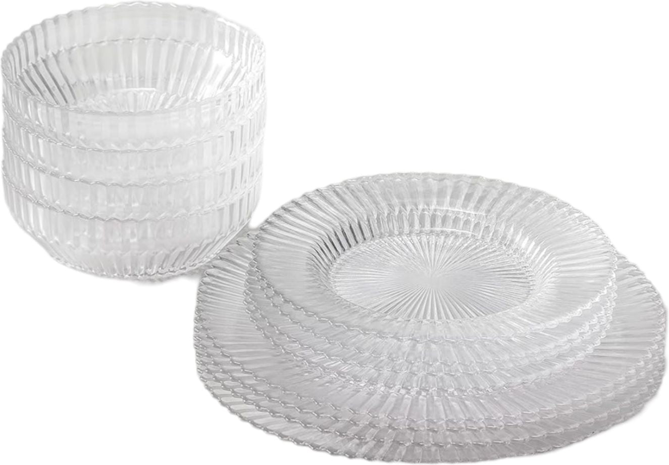 Fortessa - Archie Clear 12 Pc Glass Dinnerware Set - 12PPS.ARCHIE.CL
