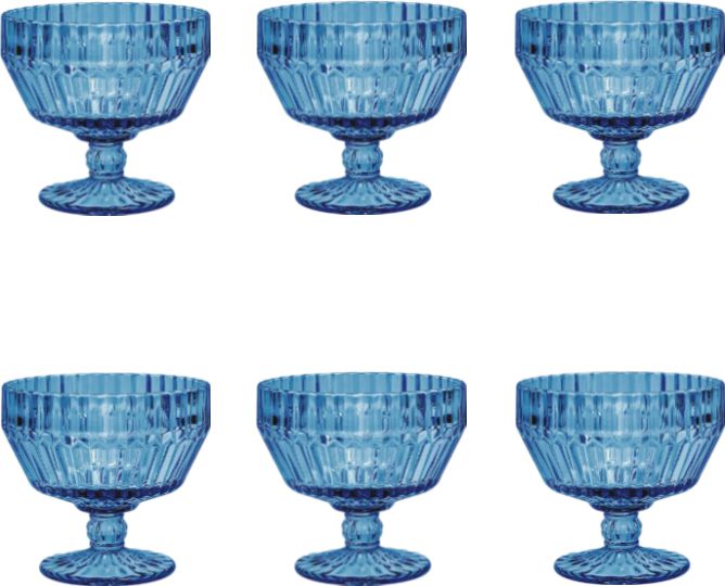 Fortessa - Archie Cornflower 10 Oz Footed Dessert Bowl, Pack of 6 - ARCHIE.BL.02