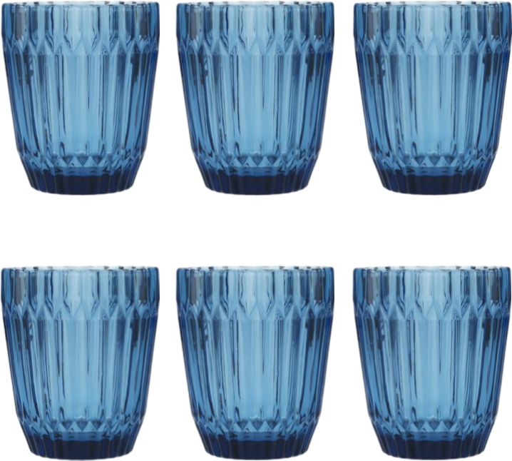 Fortessa - Archie Cornflower 12.5 Oz Double Old Fashioned Glass, Pack of 6 - ARCHIE.BL.04