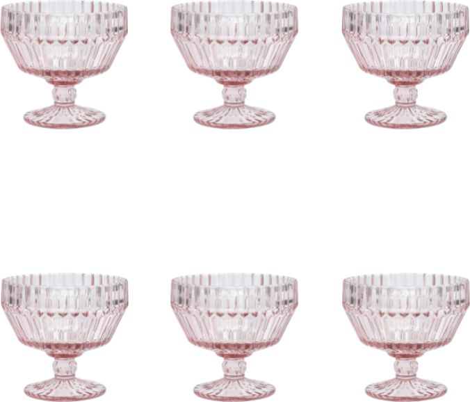Fortessa - Archie Pink 10 Oz Footed Dessert Bowl, Pack of 6 - ARCHIE.PK.02