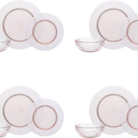 Fortessa - Archie Pink 12 Pc Glass Dinnerware Set - 12PPS.ARCHIE.PK