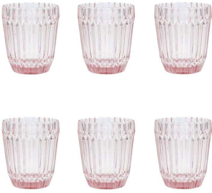Fortessa - Archie Pink 12.5 Oz Double Old Fashioned Glass, Pack of 6 - ARCHIE.PK.04
