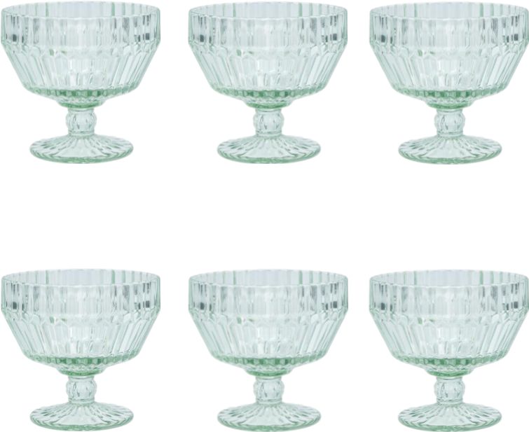 Fortessa - Archie Verde 10 Oz Footed Dessert Bowl, Pack of 6 - ARCHIE.VD.02