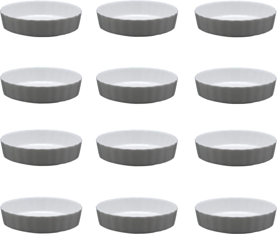 Fortessa - Basics 4.75"x1" Round Creme Brulee/Tart Dish, Pack of 12 - 5100.F0000.16