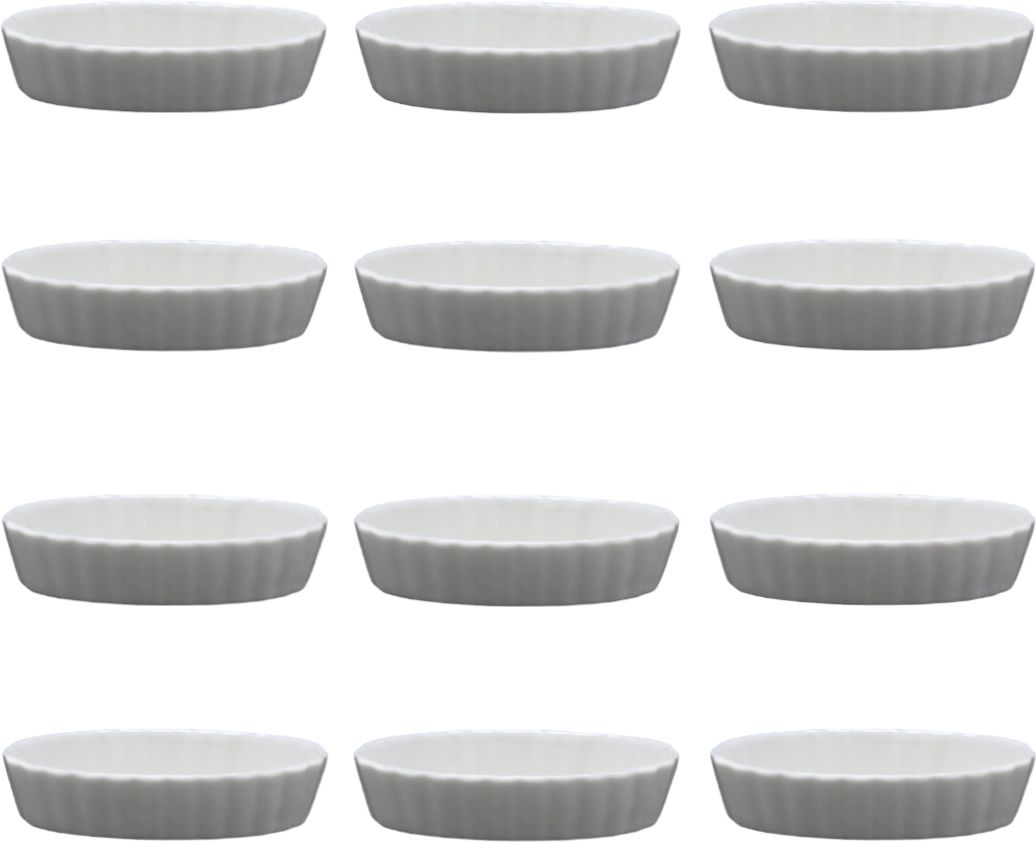 Fortessa - Basics 5.25x3.25" Oval Creme Brulee/Tart Dish, Pack of 12 - 5100.F0000.17