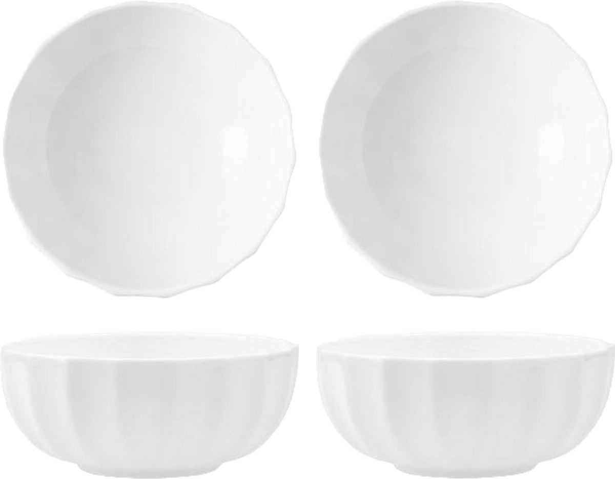 Fortessa - Blyss 4.7" 11 Oz White Bowl, Pack of 4 - FBC-BL-812