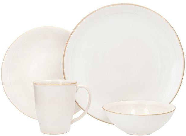 Fortessa - Bordo Stoneware 16 Pc Ivory Dinnerware Set - 16PPS.BORDO.IV