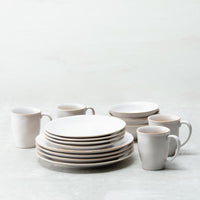 Fortessa - Bordo Stoneware 16 Pc Ivory Dinnerware Set - 16PPS.BORDO.IV