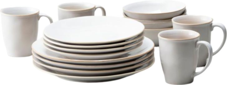 Fortessa - Bordo Stoneware 16 Pc Ivory Dinnerware Set - 16PPS.BORDO.IV