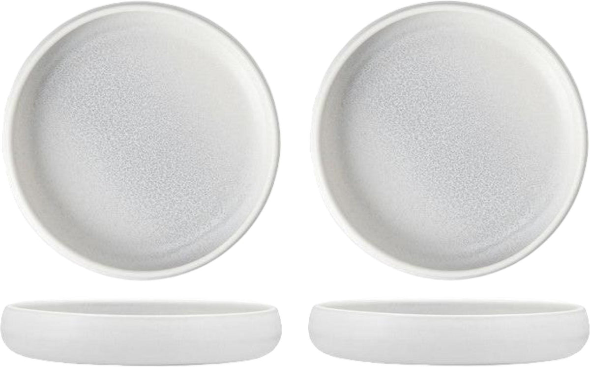 Fortessa - CT Collection Iceland Thermal 6" x 1" White Small High Sided Plate, Pack of 4 - CT.ICE.TW.107