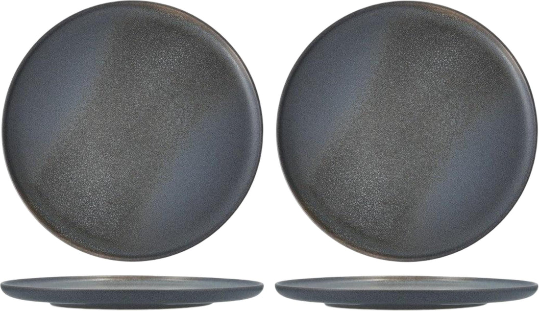 Fortessa - CT Collection Iceland Volcanic 10.75" x 1.75" Gray Coupe Dinner Plate, Pack of 4 - CT.ICE.VG.803