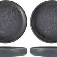 Fortessa - CT Collection Iceland Volcanic 6" x 1" Gray Small High Sided Plate, Pack of 4 - CT.ICE.VG.107