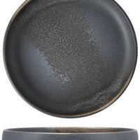 Fortessa - CT Collection Iceland Volcanic 8.5" x 1.5" Gray Medium High Sided Plate, Pack of 4 - CT.ICE.VG.105