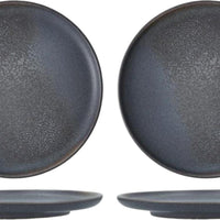Fortessa - CT Collection Iceland Volcanic 8.5" x 1.75" Gray Coupe Salad Plate, Pack of 4 - CT.ICE.VG.804