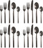 Fortessa - Capri 20 Pc Brushed Black Flatware Set - 20PPS-1646B-05