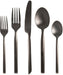 Fortessa - Capri Brushed Black 5 Pc Stainless Steel Flatware Set - 5PPS-1646B-05