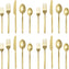 Fortessa - Capri Brushed Gold 20 Pc Stainless Steel Flatware Set - 5PPS-1649B-20Pc