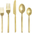 Fortessa - Capri Brushed Gold 5 Pc Stainless Steel Flatware Set - 5PPS-1649B-05