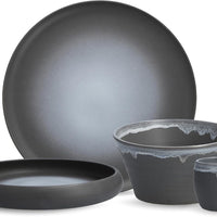 Fortessa - Cloud Terre Stoneware 16 Pc Charcoal Dinnerware, Pack (Collection No 1) - 16PPS-CT.1.CHR
