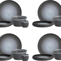Fortessa - Cloud Terre Stoneware 16 Pc Charcoal Dinnerware, Pack (Collection No 1) - 16PPS-CT.1.CHR