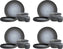 Fortessa - Cloud Terre Stoneware 16 Pc Charcoal Dinnerware, Pack (Collection No 1) - 16PPS-CT.1.CHR