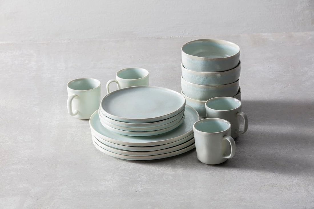 Fortessa - Cloud Terre Stoneware 16 Pc Cypress Dinnerware, Pack (Collection No 3) - 16PPS.CT.3.CYPRESS