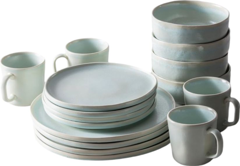 Fortessa - Cloud Terre Stoneware 16 Pc Cypress Dinnerware, Pack (Collection No 3) - 16PPS.CT.3.CYPRESS