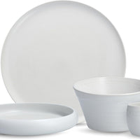 Fortessa - Cloud Terre Stoneware 16 Pc White Dinnerware, Pack (Collection No 1) - 16PPS-CT.1.WH