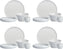 Fortessa - Cloud Terre Stoneware 16 Pc White Dinnerware, Pack (Collection No 1) - 16PPS-CT.1.WH