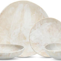 Fortessa - Cloud Terre Stoneware 16 Pc White Dinnerware, Pack (Collection No 2) - 16PPS.CT.2.WH