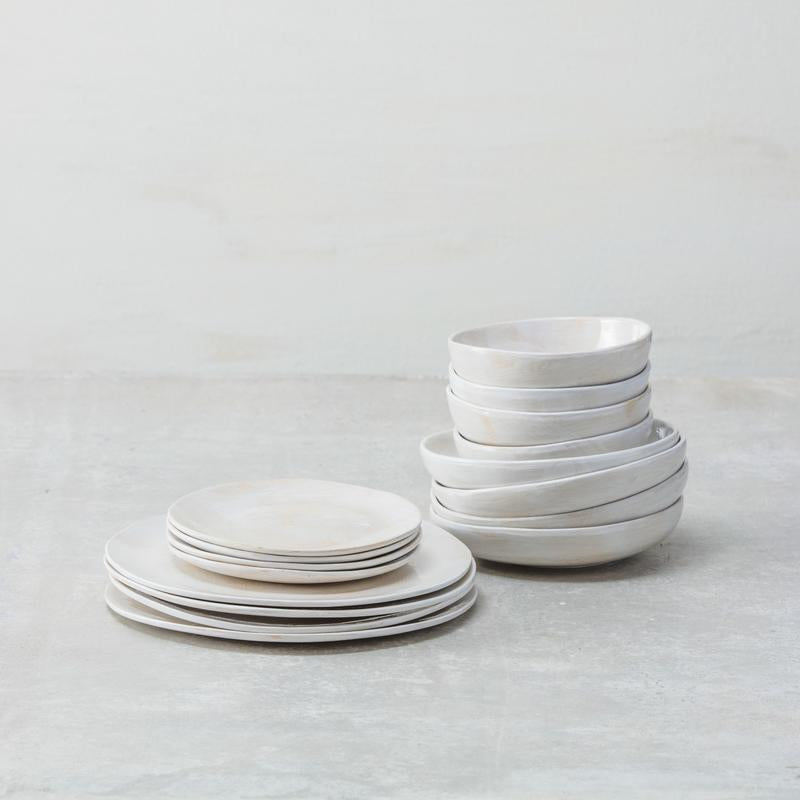 Fortessa - Cloud Terre Stoneware 16 Pc White Dinnerware, Pack (Collection No 2) - 16PPS.CT.2.WH