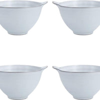 Fortessa - Complements 16 Oz Stone Lathe Handle Bowl, Pack of 4 - 8300.COMP.ST.04