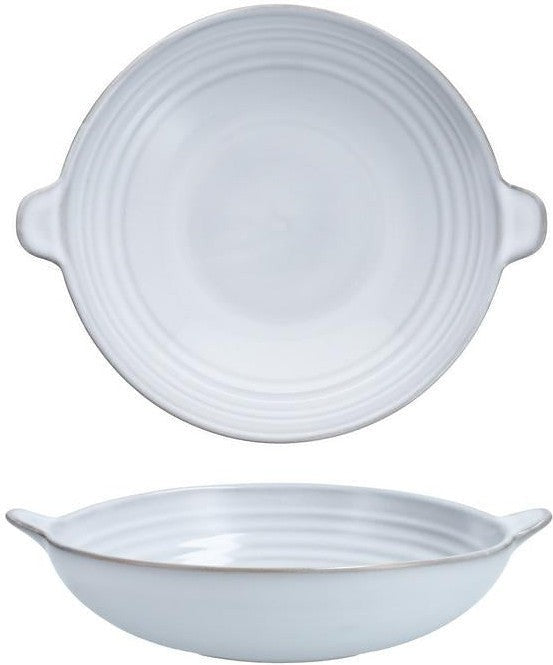 Fortessa - Complements 27 Oz Stone Lathe Handle Bowl, Pack of 4 - 8300.COMP.ST.07