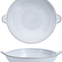 Fortessa - Complements 27 Oz Stone Lathe Handle Bowl, Pack of 4 - 8300.COMP.ST.07