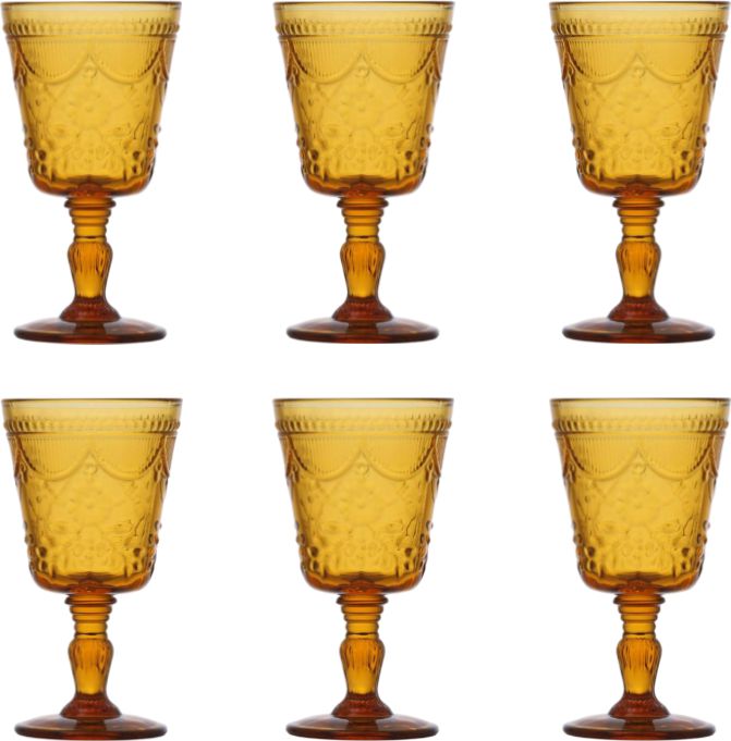 Fortessa - Debutante 10 Oz Amber Goblet Glass, Pack of 6 - RRPG.DEBUAM.03