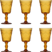 Fortessa - Debutante 10 Oz Amber Goblet Glass, Pack of 6 - RRPG.DEBUAM.03