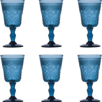 Fortessa - Debutante 10 Oz Blue Goblet Glass, Pack of 6 - RRPG.DEBUBL.03