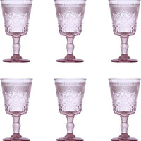 Fortessa - Debutante 10 Oz Pink Goblet Glass, Pack of 6 - RRPG.DEBUPK.03