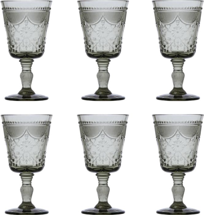 Fortessa - Debutante 10 Oz Smoke Gray Goblet Glass, Pack of 6 - RRPG.DEBUSM.03
