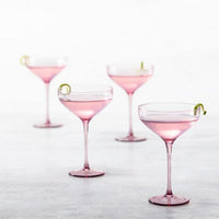 Fortessa - Gala 10.5 Oz Pink Coupe Cocktail Glass, Pack of 4 - GALA.PK.4.02